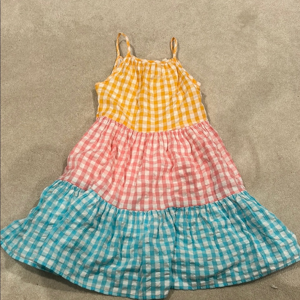 Colorful Gingham Kids Dress